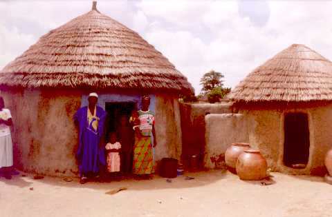Typische Hausform der Dagomba im Norden Ghanas
